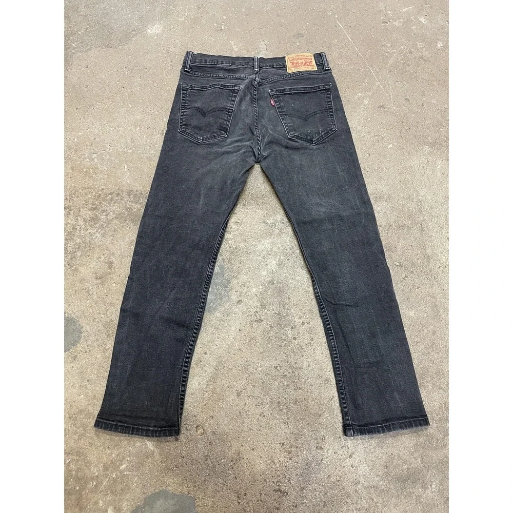 Levis 502 Jeans‎ Mens 31x30 Gray Tapered Leg Stretch Denim Zip Fly 5-Pocket